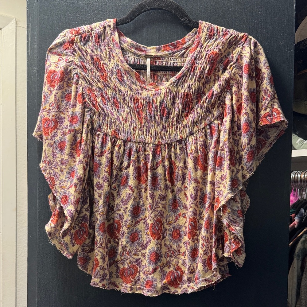 Free People Floral Crop top